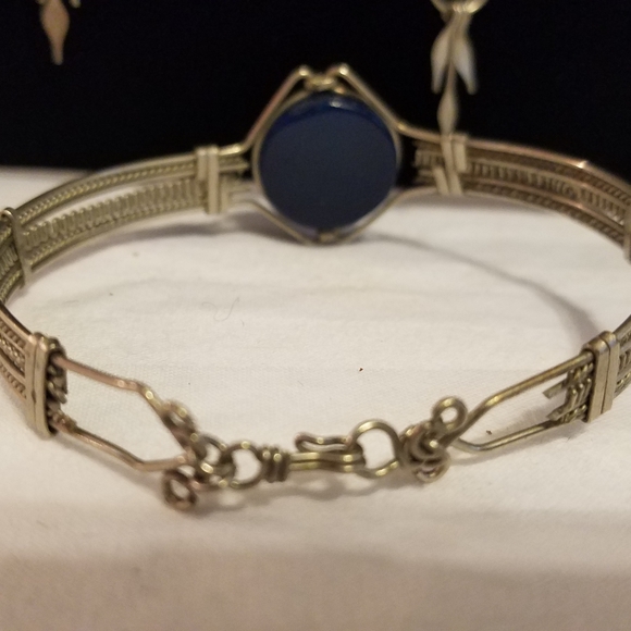 Lapis Earrings and Bracelet Set - Picture 3 of 7